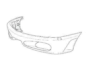 83111210P 430 FRONT BUMPER (PATTERN) USA version with side marker lights