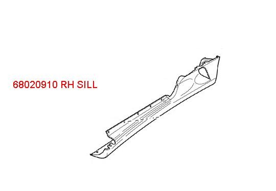 [68020910] R.H Sill Cover (Pattern)