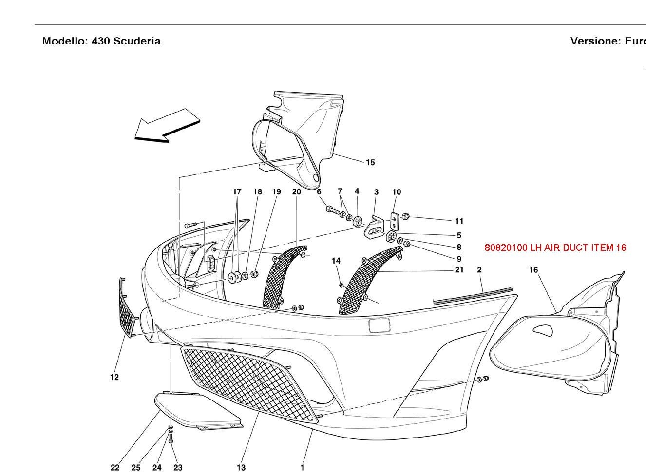 80820100 L.H. AIR INLET (pattern)