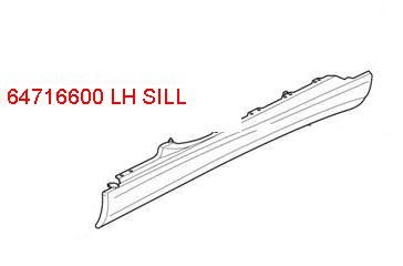 [64716600] L.H Sill Cover (Pattern)