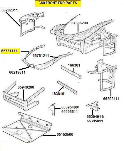 [65751111] E) R.H FENDER SUPPORT WALL (Pattern)