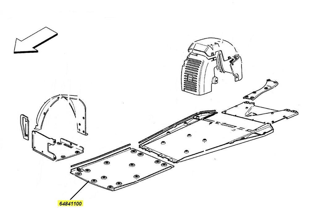 [64841100] CENTRAL FRONT UNDER THE BODY SHELL  (Pattern)