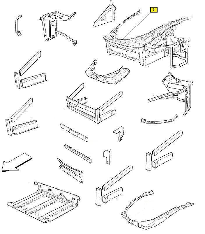 [68885200] COMPLETE FRONT FRAME (Pattern)