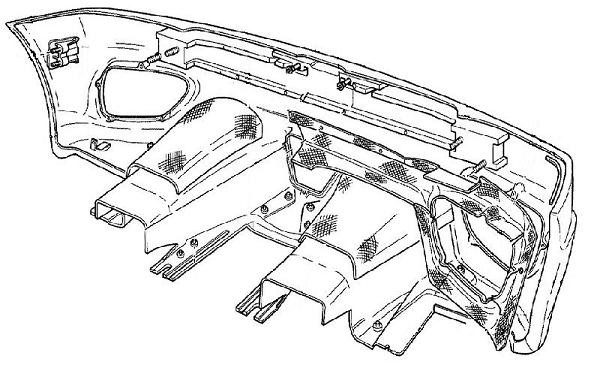 [67360810] COMPLETE REAR BUMPER (Pattern)