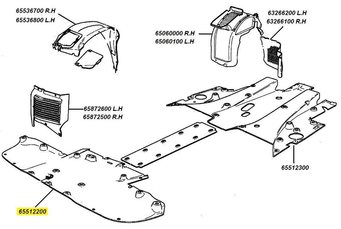 [65512200] FRONT UNDER THE BODY SHELL  (Pattern)