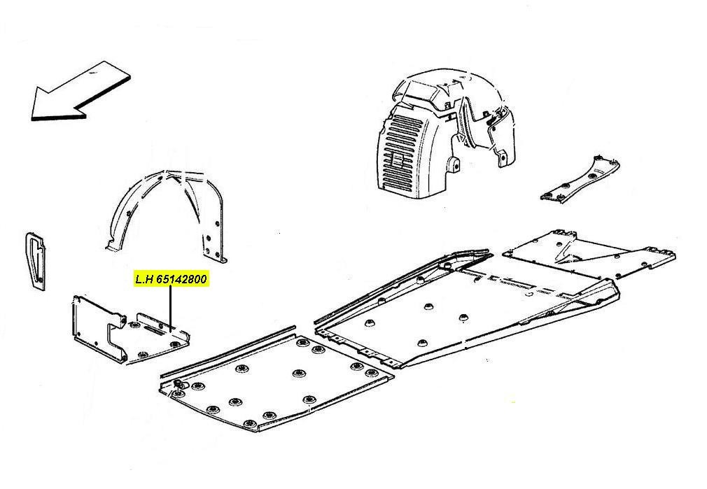 [65142800] A) L.H LOWER GUARD FOR UNDERBODY  (Pattern)