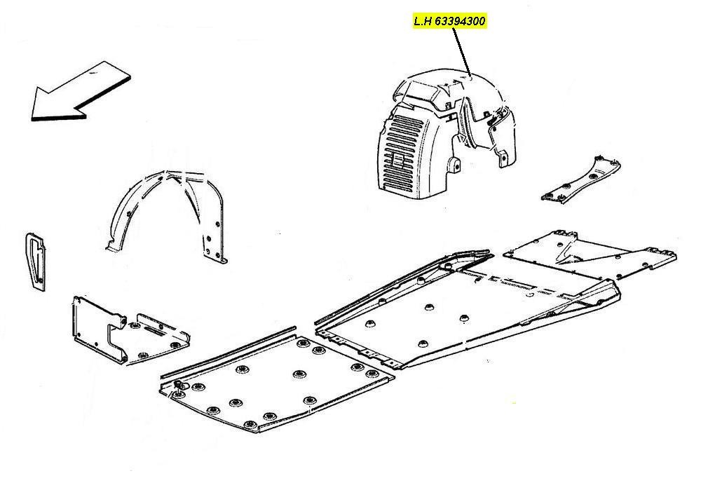 [63394300] L.H REAR WHEELHOUSE  (Pattern)