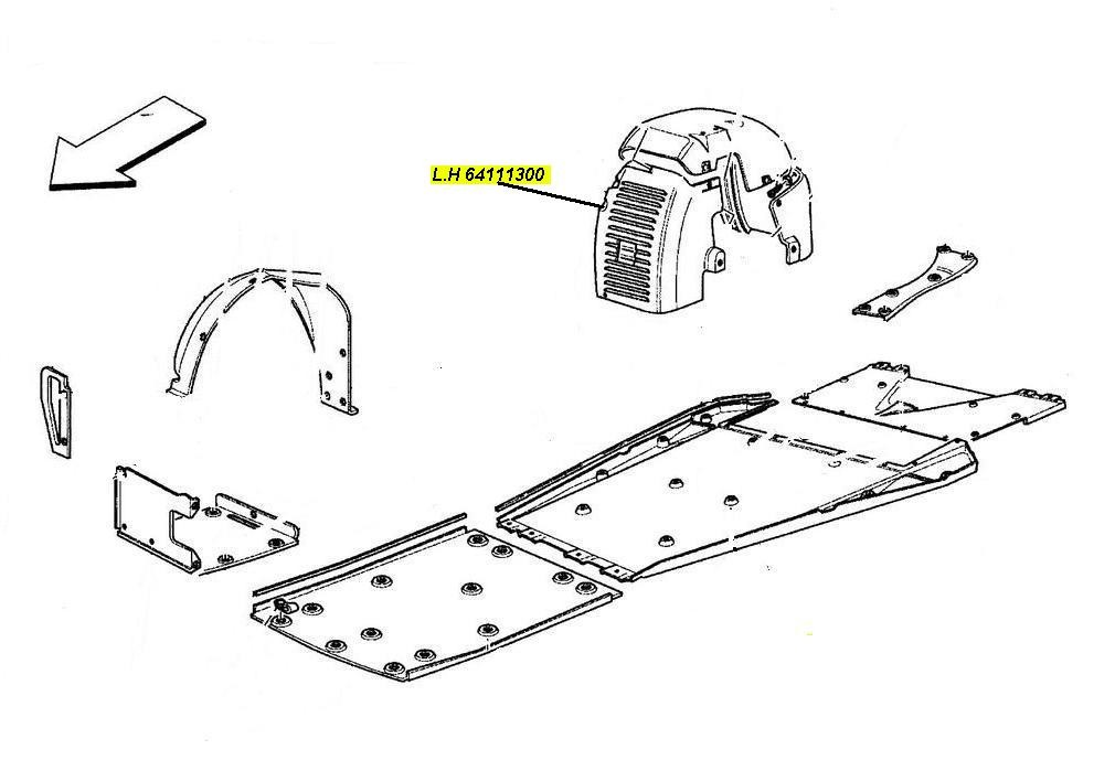 [64111300] L.H REAR WHEELHOUSE  (Pattern)