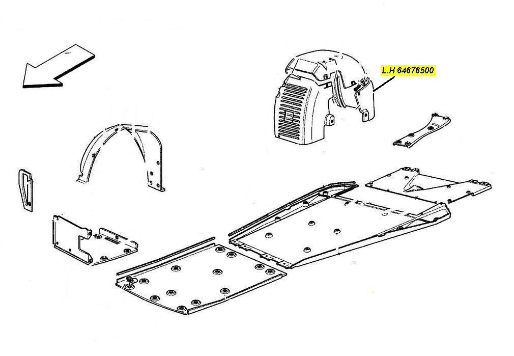 [64676500] G) L.H REAR WHEELHOUSE  (Pattern)