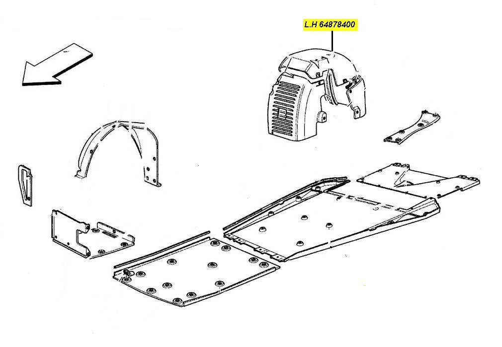 [64878400] F) L.H REAR WHEELHOUSE  (Pattern)