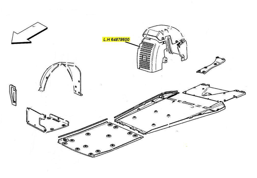 [64878600] E) L.H REAR WHEELHOUSE  (Pattern)