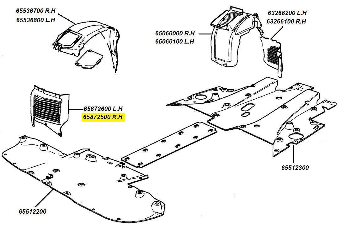 [65872500] R.H FRONT GRAVEL GUARD  (Pattern)