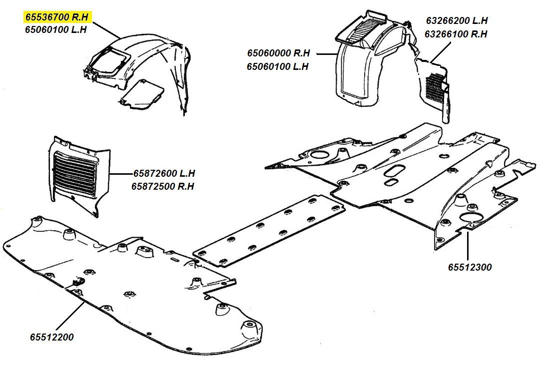 [65536700] R.H FRONT WHEELHOUSE WITH DOOR  (Pattern)