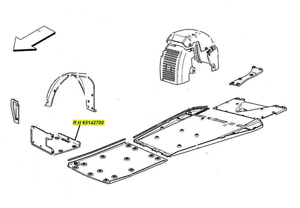 [65142700] A) R.H. LOWER GUARD FOR UNDERBODY  (Pattern)