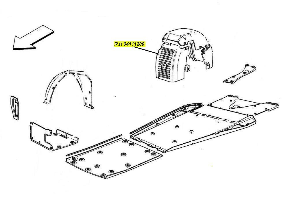 [64111200] R.H REAR WHEELHOUSE  (Pattern)