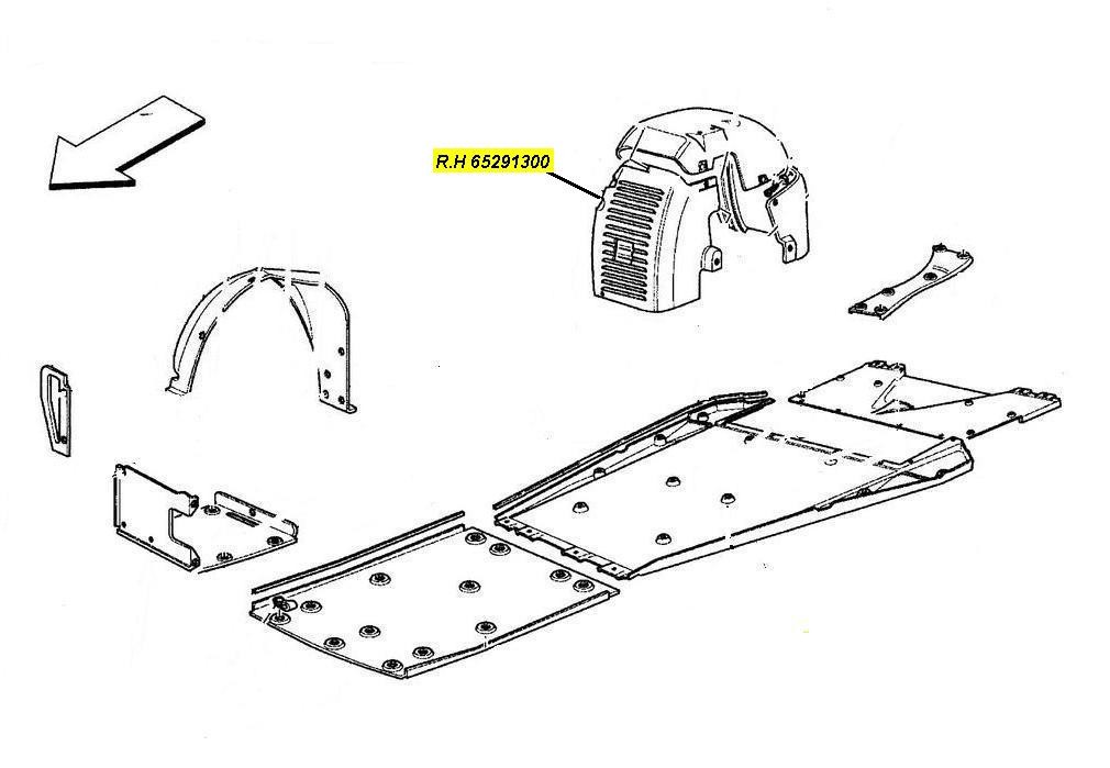 [65291300] E) R.H REAR WHEELHOUSE  (Pattern)