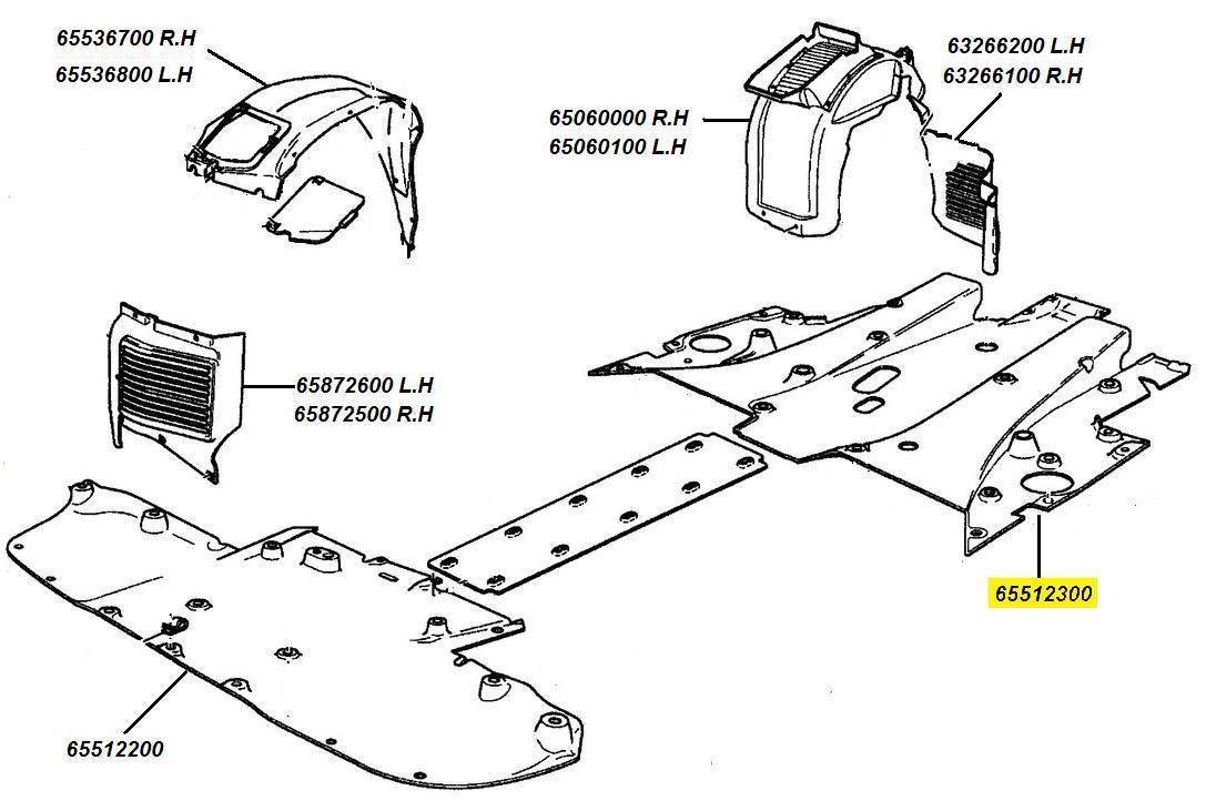 [65512300] REAR UNDER THE BODY SHELL  (Pattern)