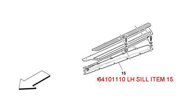 [64101210] L.H Sill Cover (Pattern)