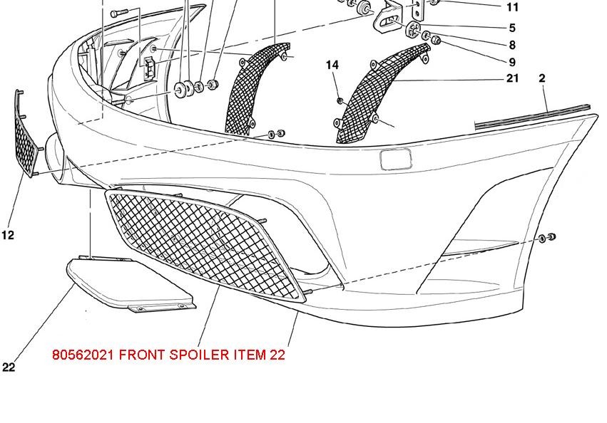 80562010 FRONT SPOILER PATTERN